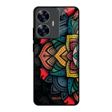 Retro Gorgeous Flower Realme C55 Glass Back Cover Online