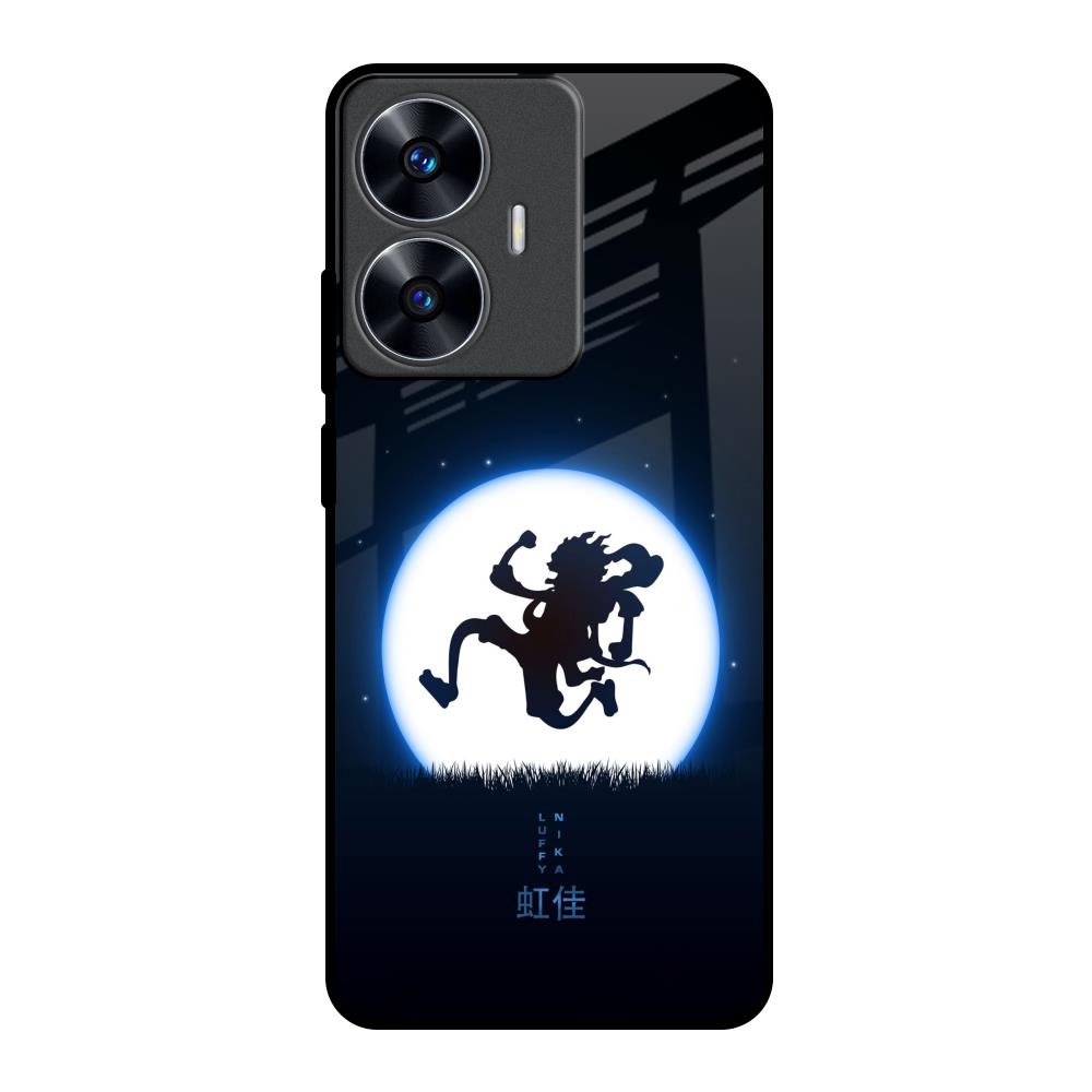 Luffy Nika Realme C55 Glass Back Cover Online