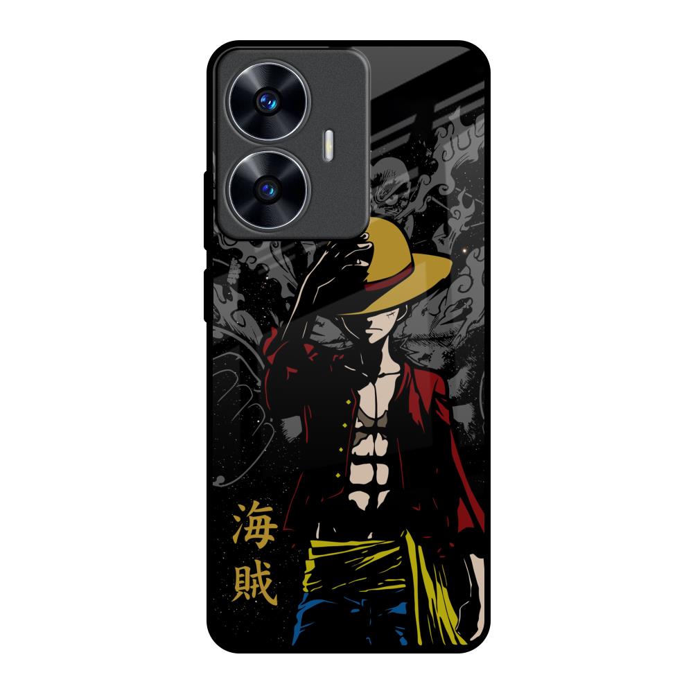 Dark Luffy Realme C55 Glass Back Cover Online