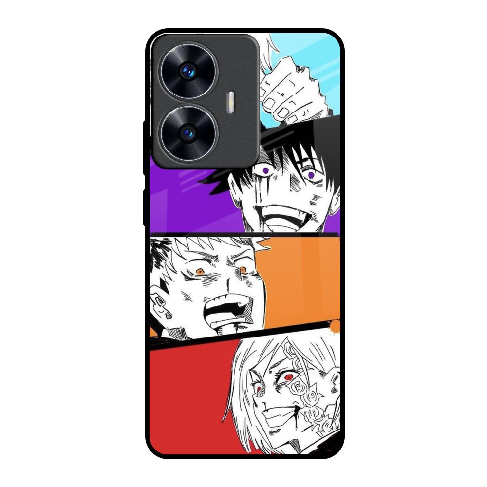 Anime Sketch Realme C55 Glass Back Cover Online