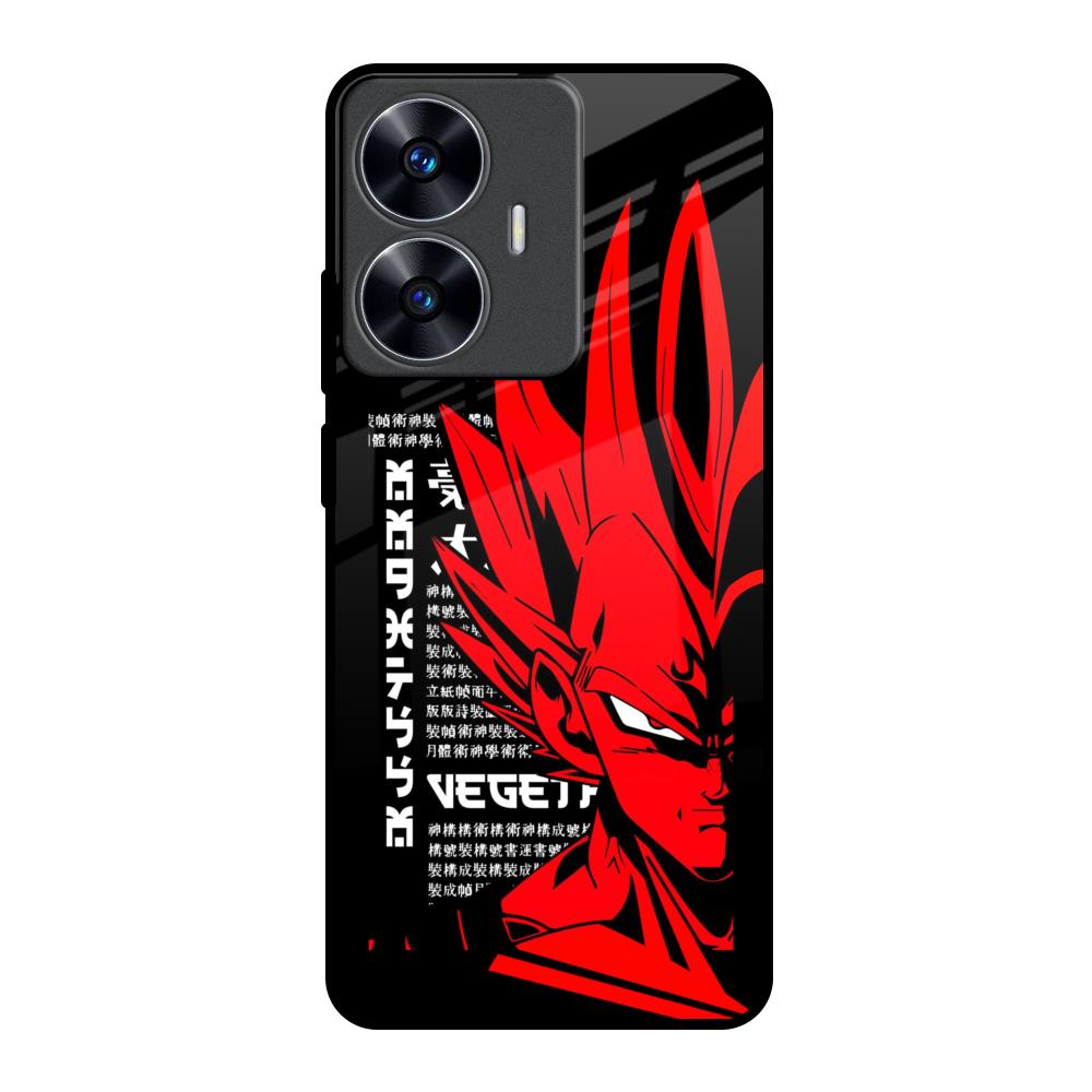 Red Vegeta Realme C55 Glass Back Cover Online