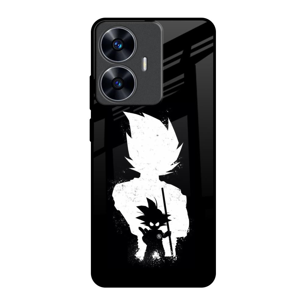 Monochrome Goku Realme C55 Glass Back Cover Online