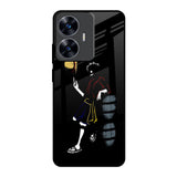 Luffy Line Art Realme C55 Glass Back Cover Online