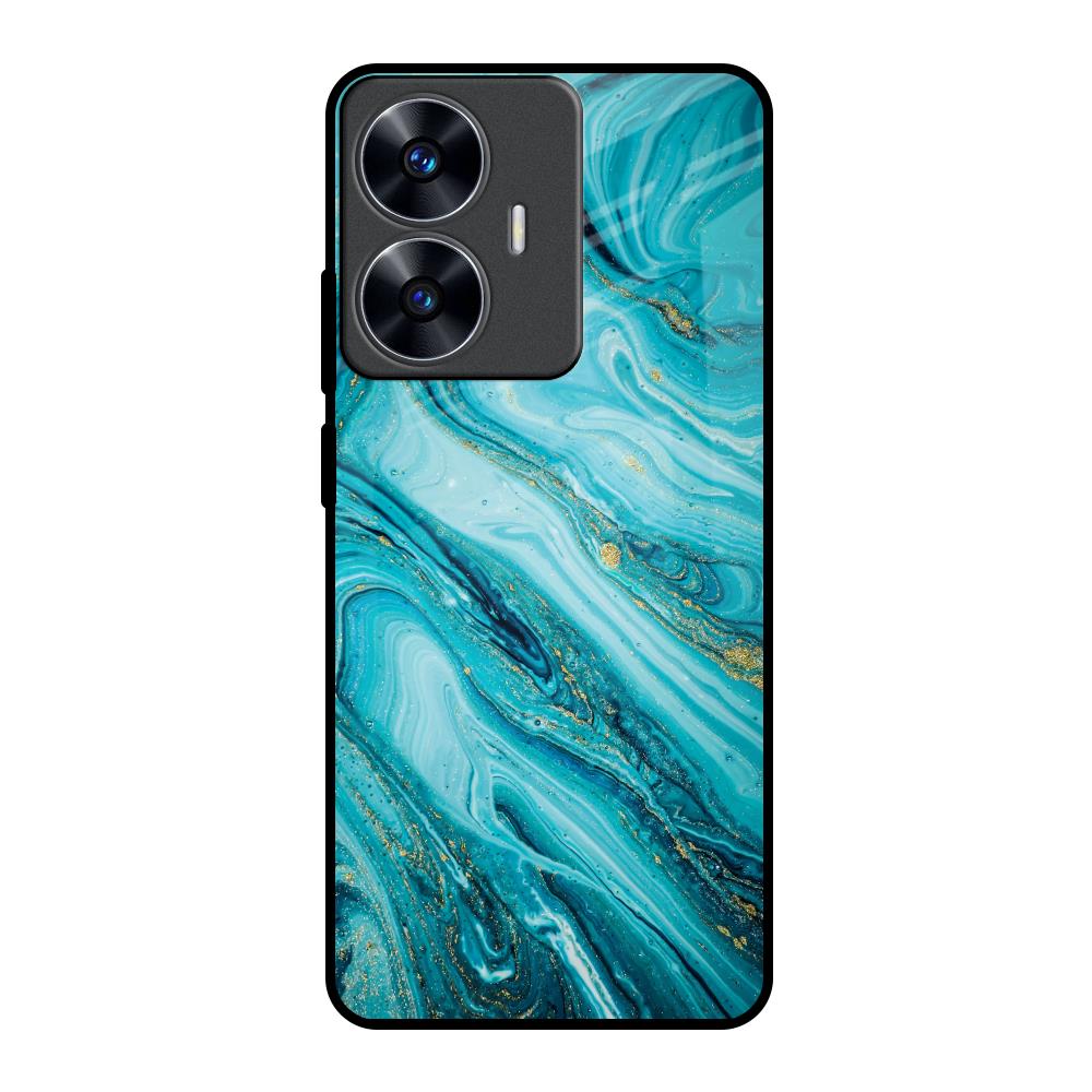 Ocean Marble Realme C55 Glass Back Cover Online