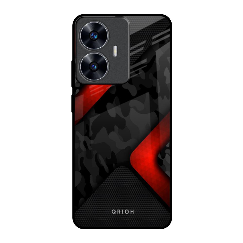 Modern Camo Abstract Realme C55 Glass Back Cover Online