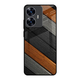 Tri Color Wood Realme C55 Glass Back Cover Online