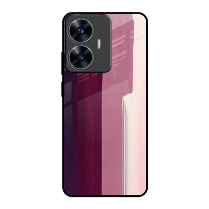 Brush Stroke Art Realme C55 Glass Back Cover Online