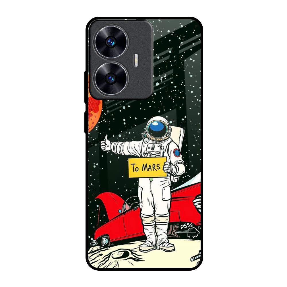 Astronaut on Mars Realme C55 Glass Back Cover Online