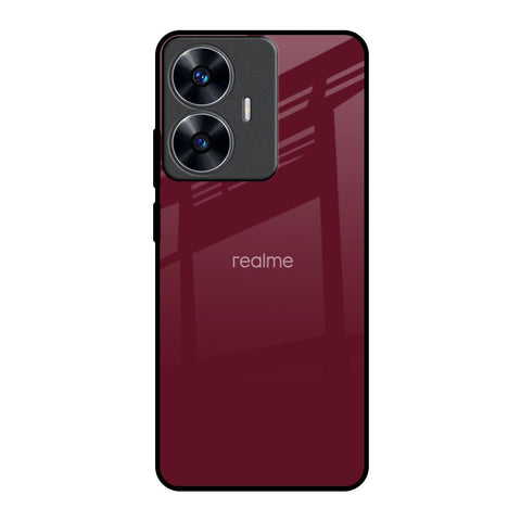 Classic Burgundy Realme C55 Glass Back Cover Online