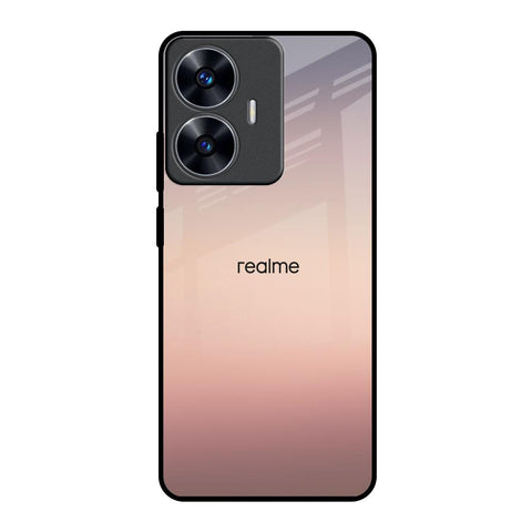 Golden Mauve Realme C55 Glass Back Cover Online