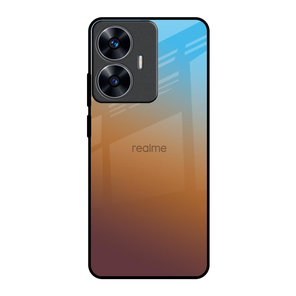 Rich Brown Realme C55 Glass Back Cover Online