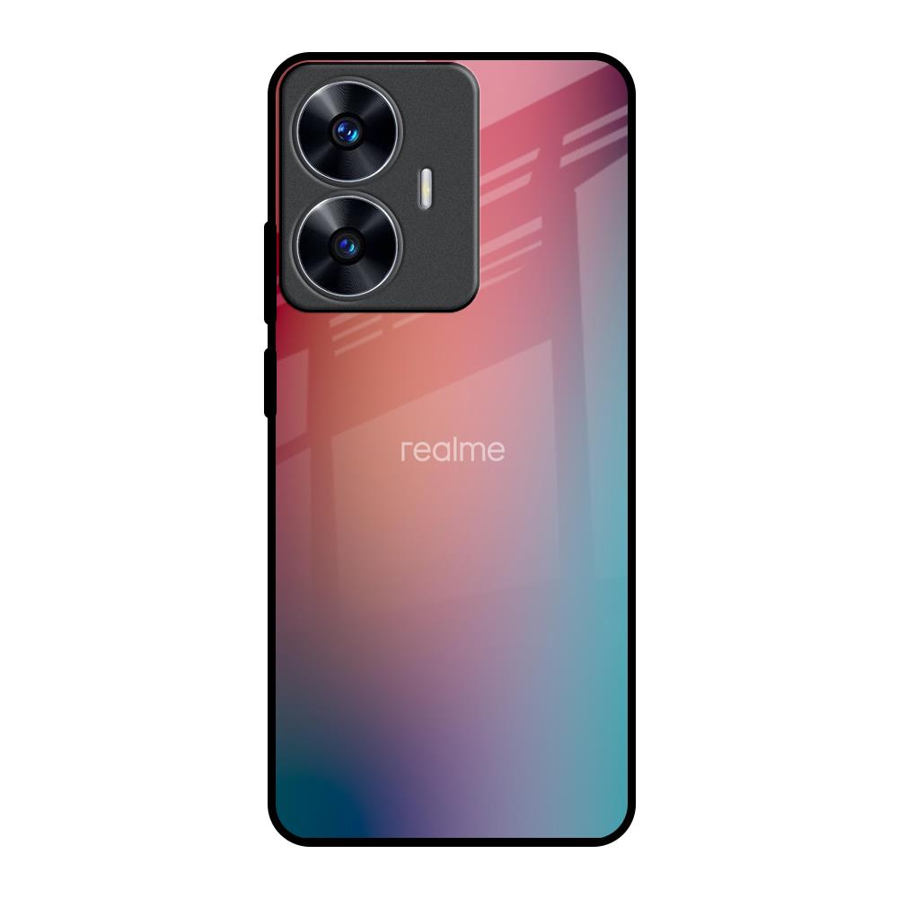 Dusty Multi Gradient Realme C55 Glass Back Cover Online
