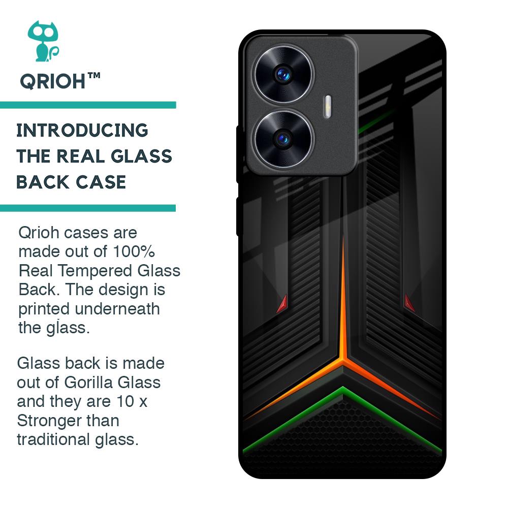 Modern Ultra Chevron Glass Case for Realme C55