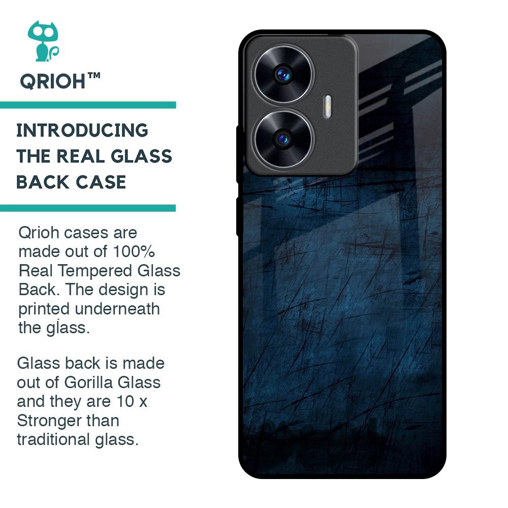 Dark Blue Grunge Glass Case for Realme C55