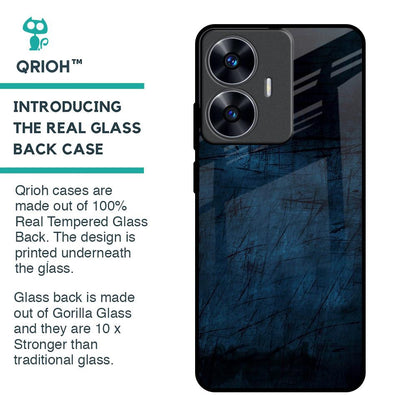 Dark Blue Grunge Glass Case for Realme C55