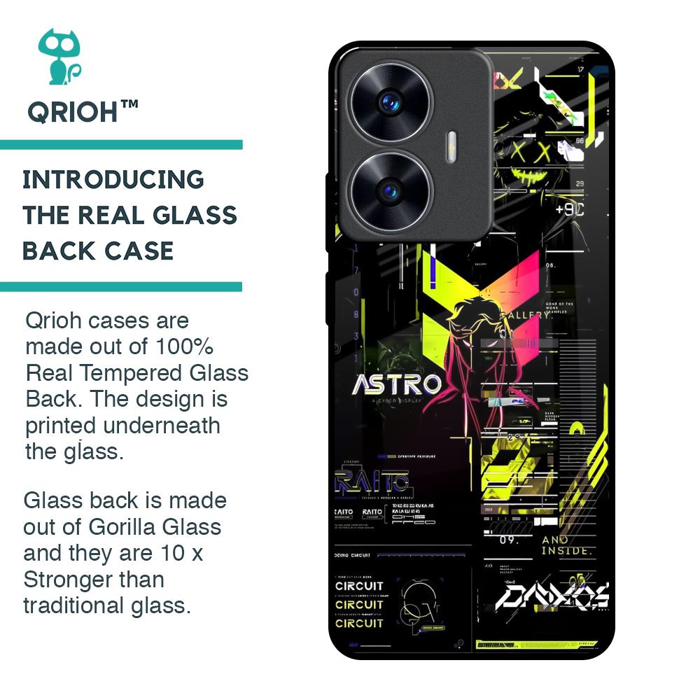 Astro Glitch Glass Case for Realme C55