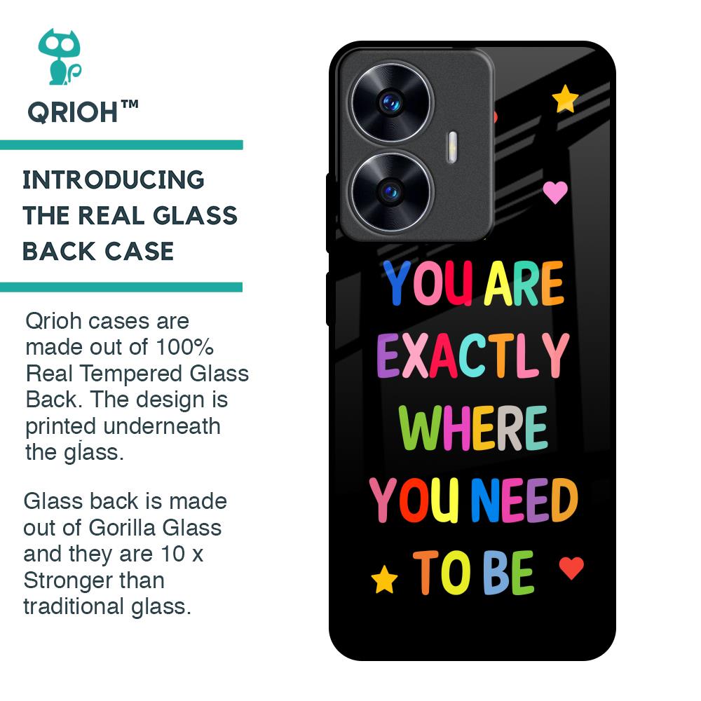Magical Words Glass Case for Realme C55