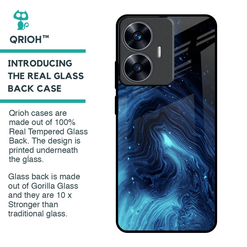 Dazzling Ocean Gradient Glass Case For Realme C55