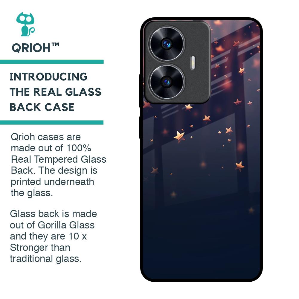 Falling Stars Glass Case For Realme C55