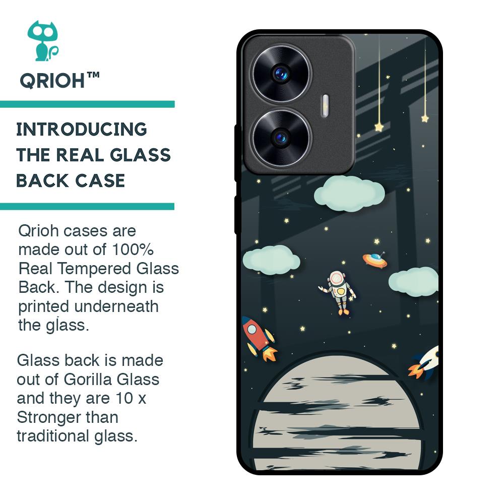 Astronaut Dream Glass Case For Realme C55