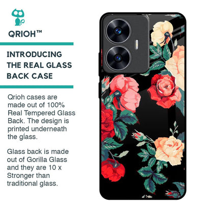 Floral Bunch Glass Case For Realme C55