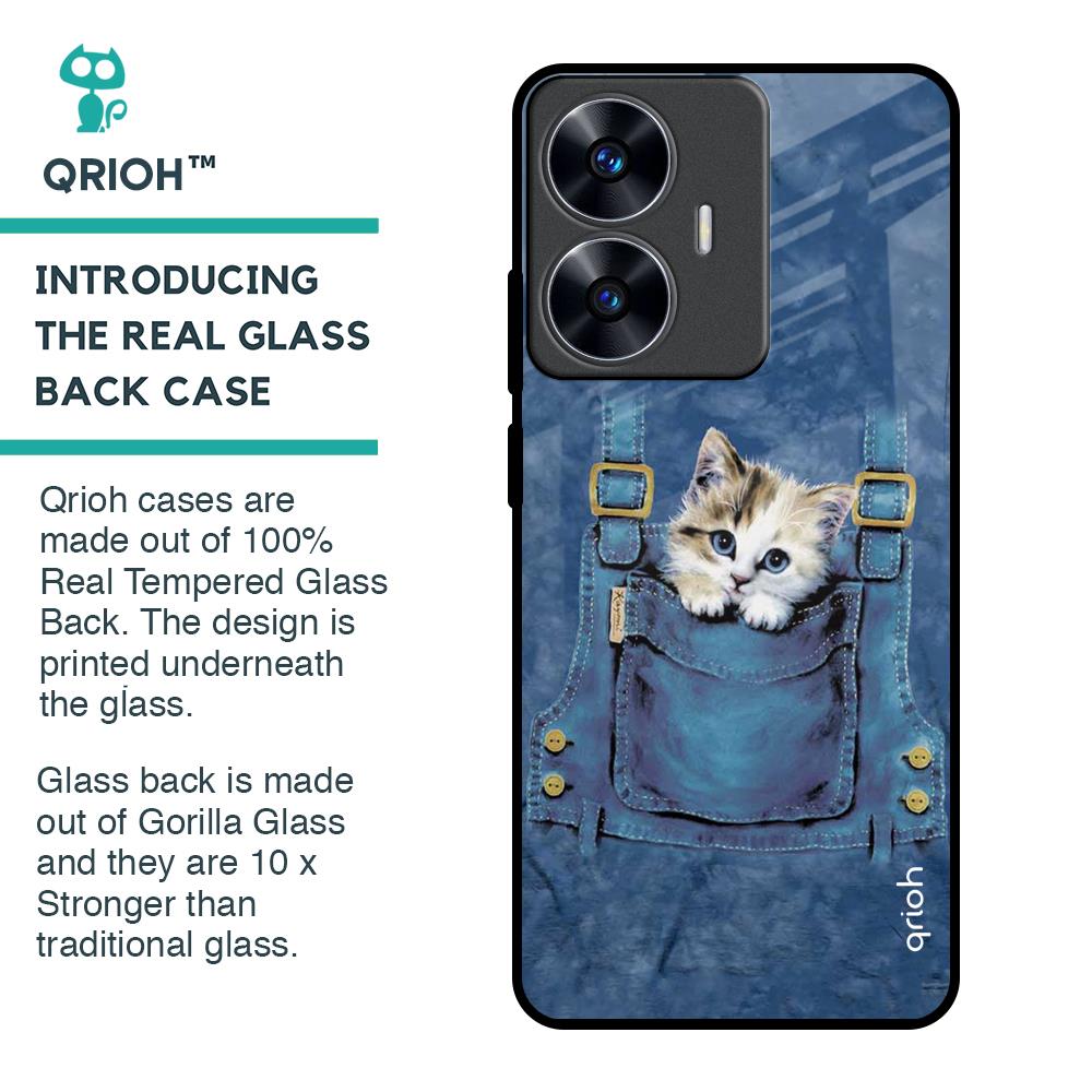Kitty In Pocket Glass Case For Realme C55