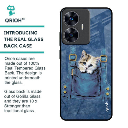 Kitty In Pocket Glass Case For Realme C55