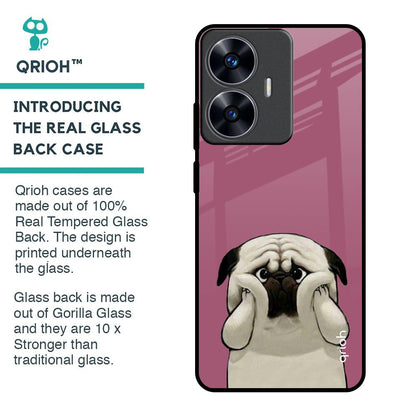 Funny Pug Face Glass Case For Realme C55