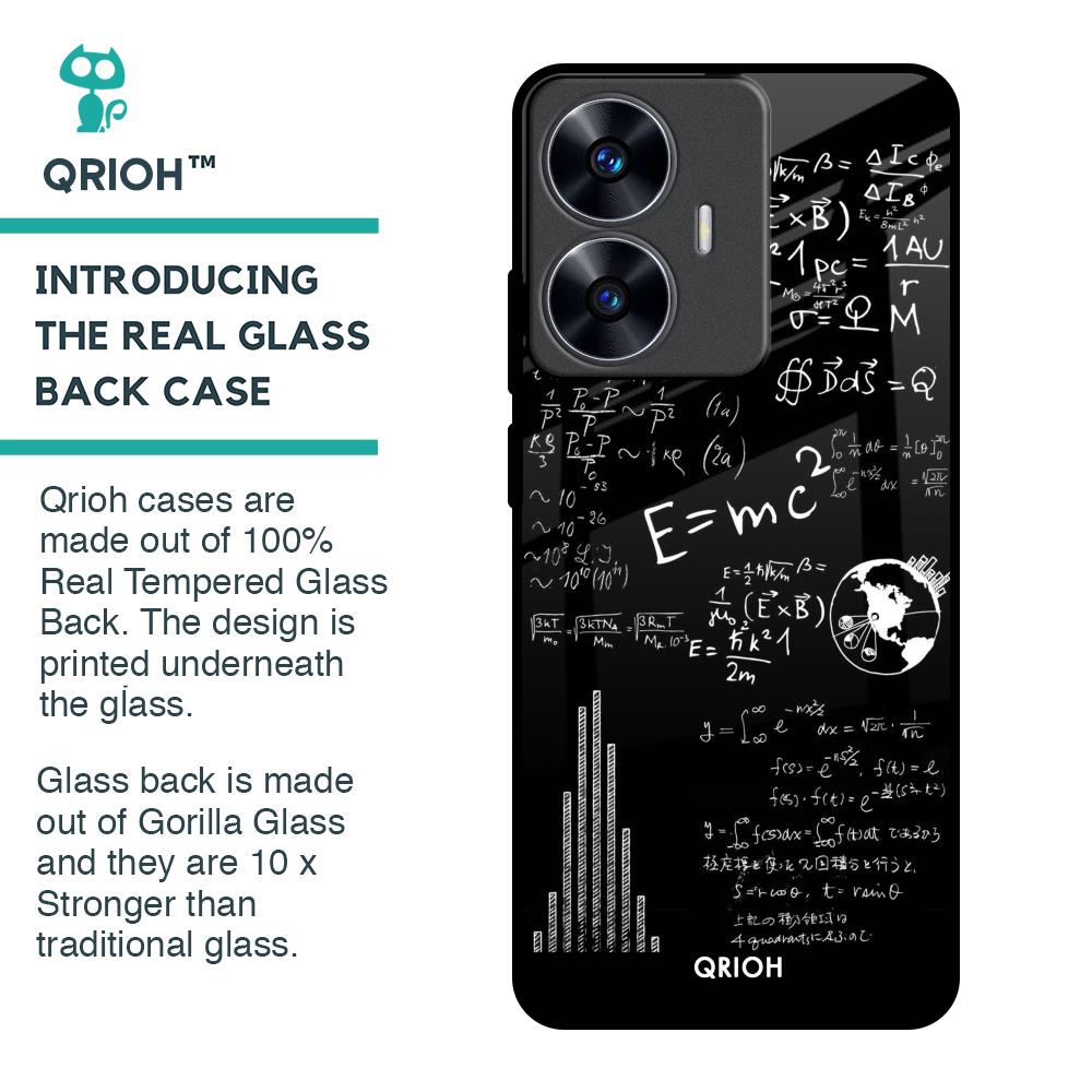 Funny Math Glass Case for Realme C55