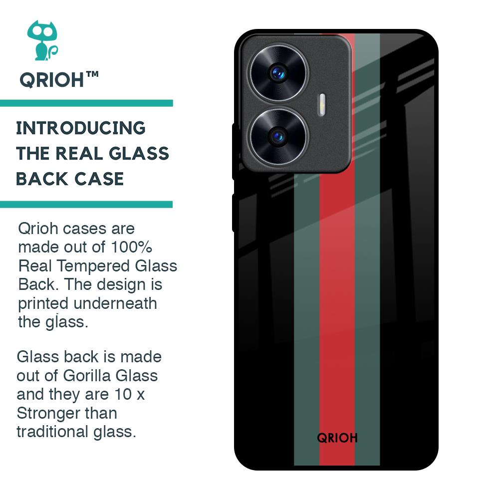 Vertical Stripes Glass Case for Realme C55