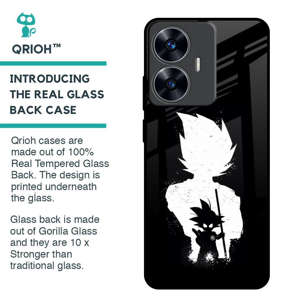 Monochrome Goku Glass Case for Realme C55