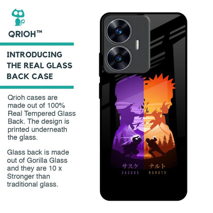 Minimalist Anime Glass Case for Realme C55