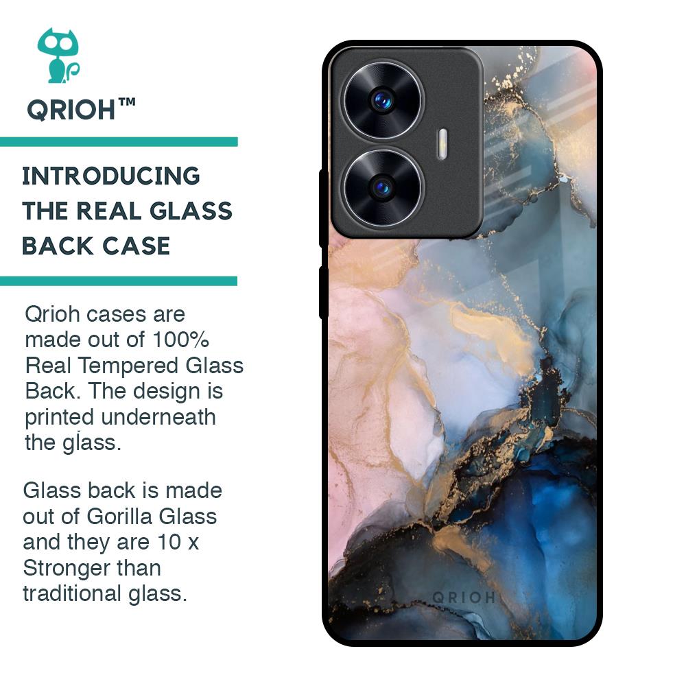 Marble Ink Abstract Glass Case for Realme C55