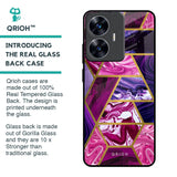 Electroplated Geometric Marble Glass Case for Realme C55
