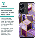Purple Rhombus Marble Glass Case for Realme C55