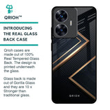 Sleek Golden & Navy Glass Case for Realme C55
