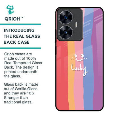 Lucky Abstract Glass Case for Realme C55
