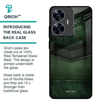 Green Leather Glass Case for Realme C55