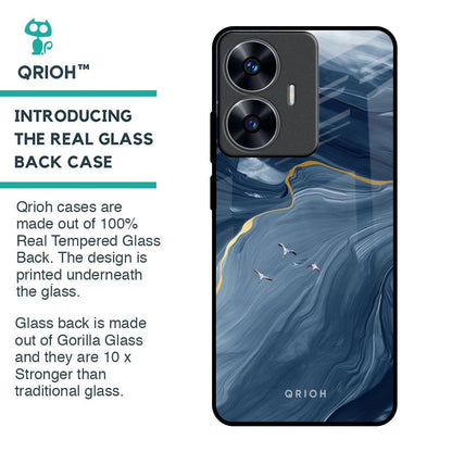 Deep Ocean Marble Glass Case for Realme C55
