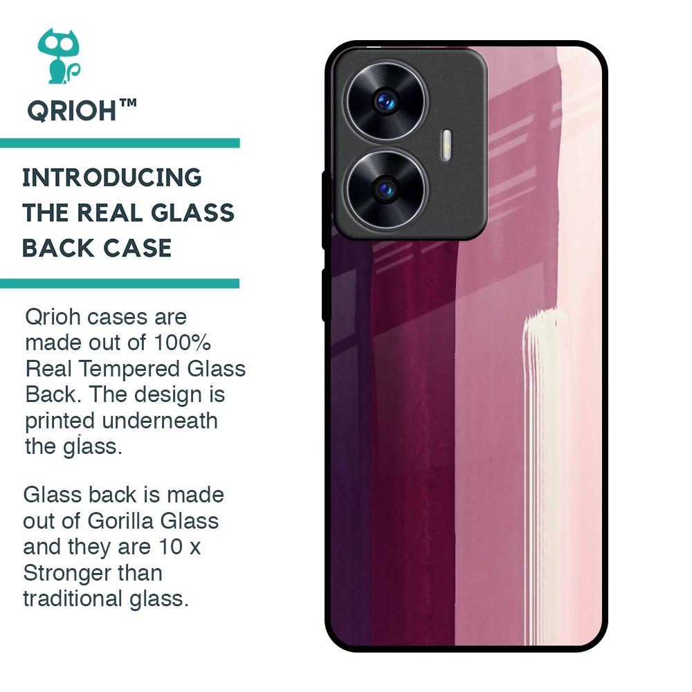 Brush Stroke Art Glass Case for Realme C55