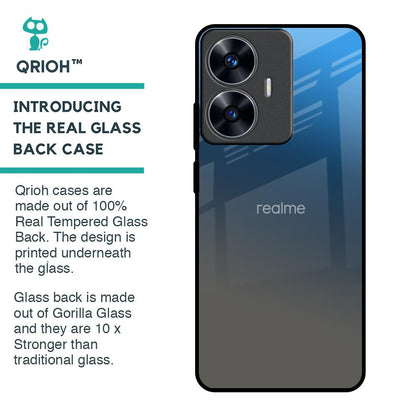 Blue Grey Ombre Glass Case for Realme C55