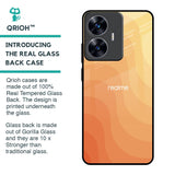 Orange Curve Pattern Glass Case for Realme C55
