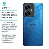 Blue Wave Abstract Glass Case for Realme C55