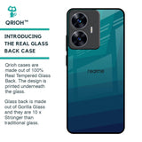 Green Triangle Pattern Glass Case for Realme C55