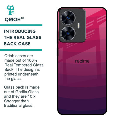 Wavy Pink Pattern Glass Case for Realme C55