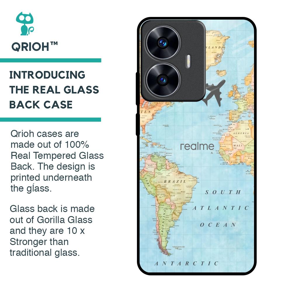 Fly Around The World Glass Case for Realme C55