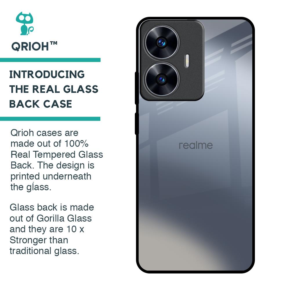 Space Grey Gradient Glass Case for Realme C55