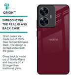 Classic Burgundy Glass Case for Realme C55
