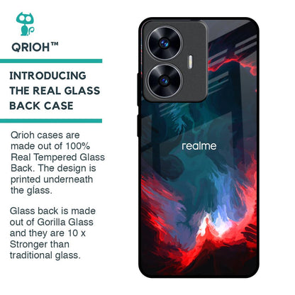 Brush Art Glass Case For Realme C55