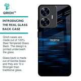 Blue Rough Abstract Glass Case for Realme C55